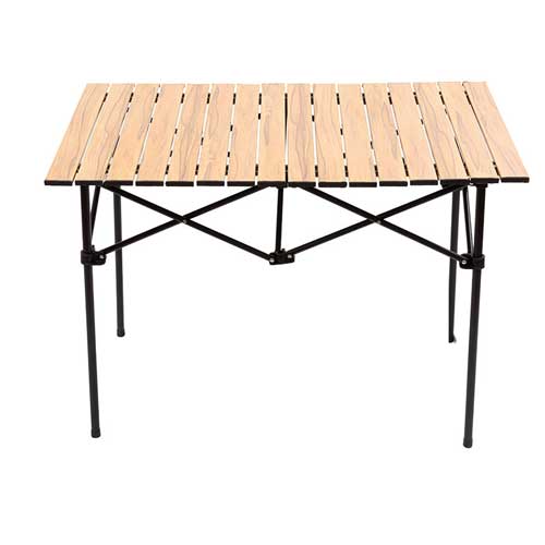 camping table and 2 chairs